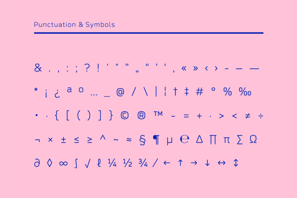 04 Prota Pro Font Punctuation