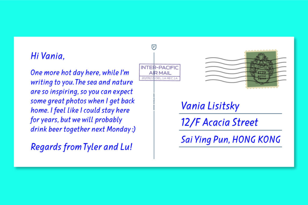 07 Lezerno Font Postcard